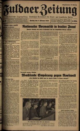 Ausgabe vom Freitag, den 03. Februar 1939.