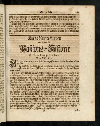 185-206, Kurtze Anmerckungen bey Lesung der Paßions-Historie