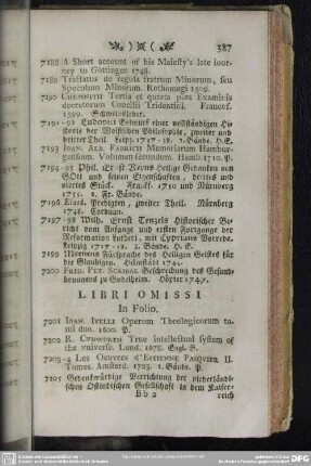 Libri Omissi