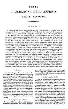 Della Descrizione dell' Affrica. Parte seconda.