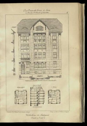 Wohnhaus in Stuttgart. Details zu Tafel 5.