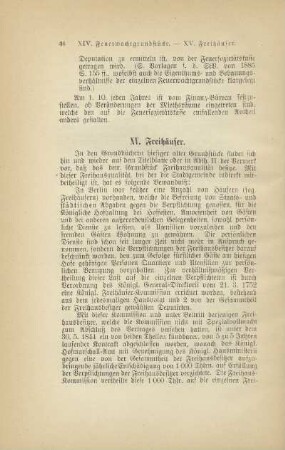 XV. Freihäuser