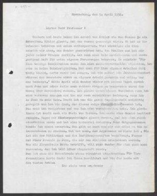 [Brief von Julius Bahle an Otto Selz vom 05. April 1934]
