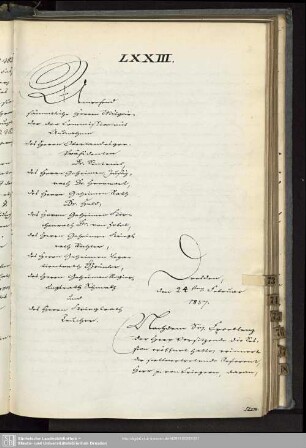 LXXIII., 24. Februar 1857