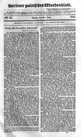 No 23, 6. Juni 1835