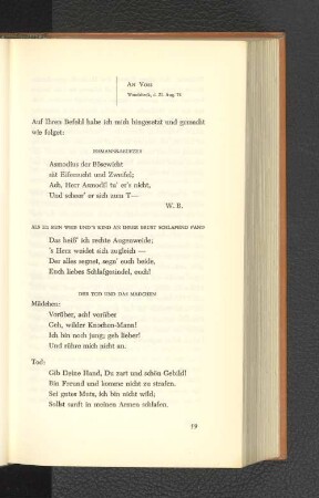An Voss Wandsbeck, den 21. August 1774