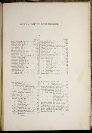 Indice Alfabetico Delle Incisioni.