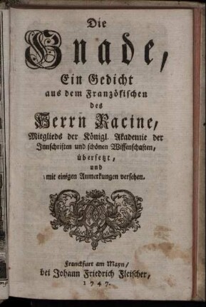 Die Gnade : Ein Gedicht
