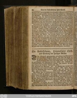 Die Auferstehung, Himmelfahrt Christi, und Sendung des heiligen Geistes.