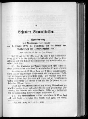 A. Besondere Bauvorschriften