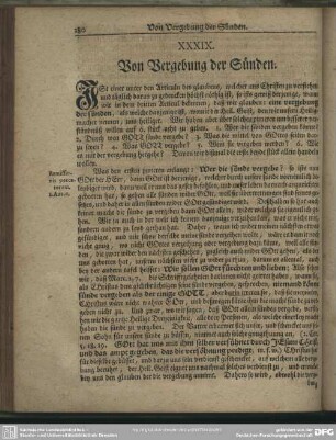 XXXIX. Von Vergebung der Sünden