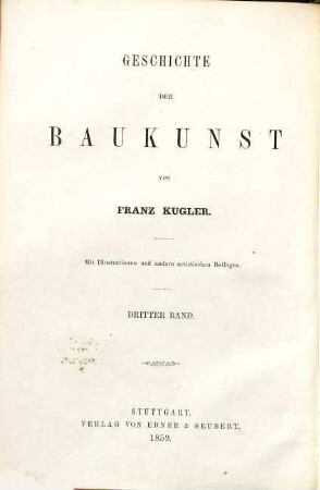 Geschichte der Baukunst. 3, Geschichte der gothischen Baukunst