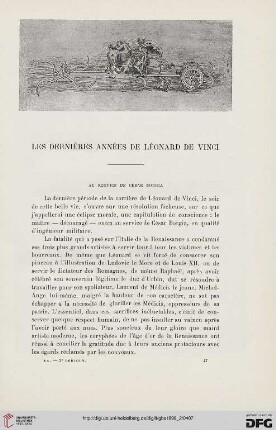 3. Pér. 20.1898: Les dernières années de Léonard de Vinci