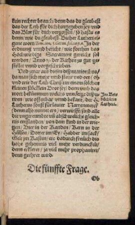 Die fünffte Frage.