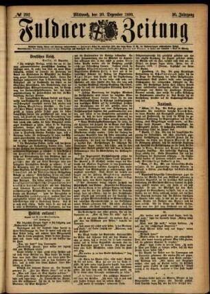 Ausgabe vom Mittwoch, den 20. Dezember 1893.