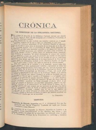 La dirección de la Biblioteca Nacional