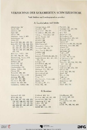 Verzeichnis der kolorierten Schweizerstiche