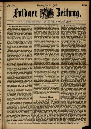 Ausgabe vom Dienstag, den 31. Juli 1888.