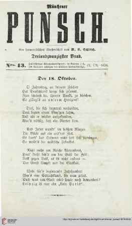 Nro. 43 (23. Oktober 1870)