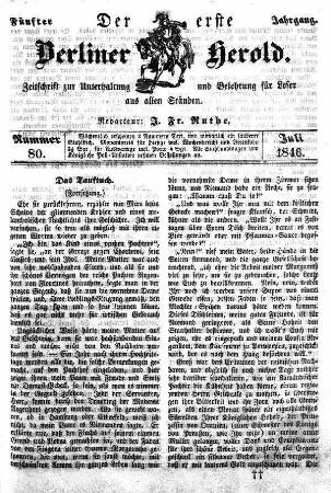 Nummer 80, Juli 1846