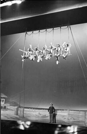 Wintergarten: Ida Mays; Matrosengirls; sechs am Trapez sitzend