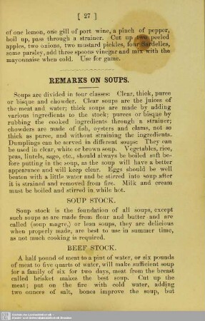 Remarks on Soups