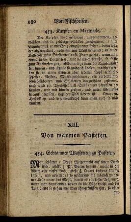 XIII. Von warmen Pasteten.