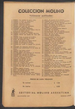 Colección Molino, volúmenes publicados
