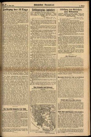 Zweite Ausgabe vom Montag, den 21. April 1941.