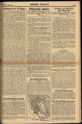 Zweite Ausgabe vom Montag, den 21. April 1941.
