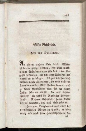 Eilfte Geschichte - Vierzehnte Geschichte