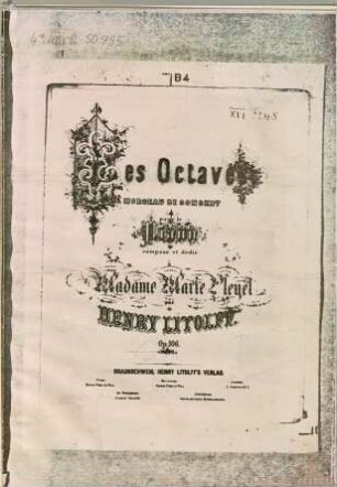 Les octaves : morceau de concert pour le piano ; op. 106