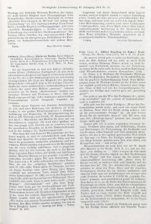 950-951 [Rezension] Perry, Lloyd M., Biblical preaching for today's world