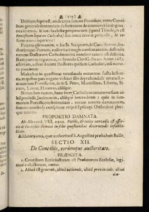 119-122, Sectio XII