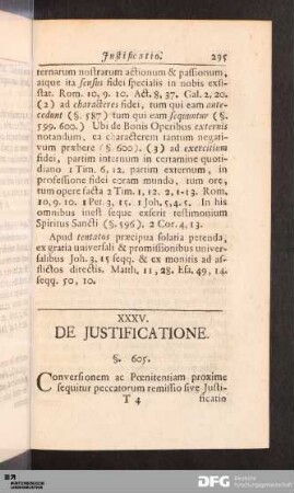 XXXV. De Justificatione.
