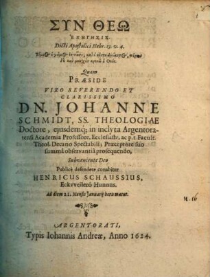 Exegesis dicti apostolici Hebr. 13, 4.