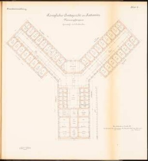 Amtsgerichts- und Gefängnisgebäude, Kattowitz: Grundriss 2.OG 1:100