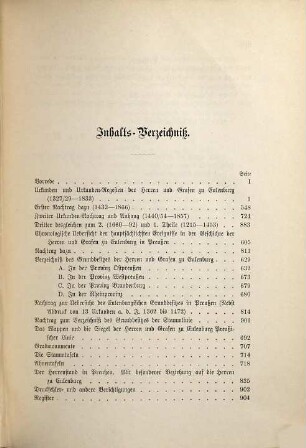 Diplomatarium Ileburgense : Urkunden-Sammlung zur Geschichte u. Genealogie d. Grafen zu Eulenburg, 2. Die noch blühende preußische Linie der edlen Herren und Grafen zu Eulenburg