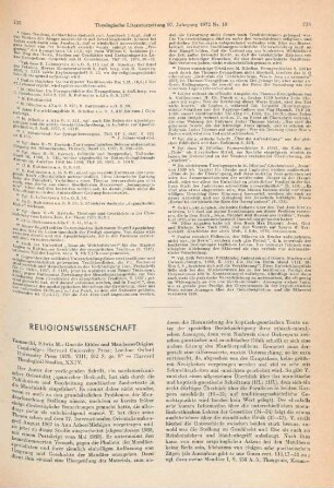 733-737 [Rezension] Yamauchi, Edwin M., Gnostic ethics and Mandaean origins