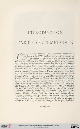 Introduction a l'art contemporain