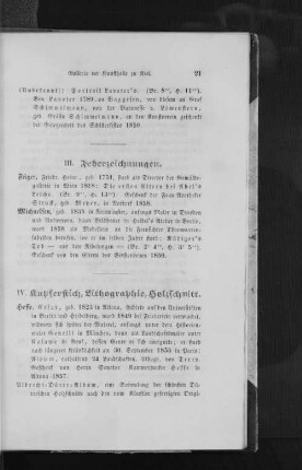 III. Federzeichnungen.