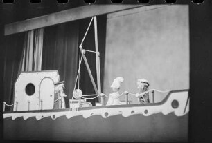 Puppentheater-Vorführung im Pionierhaus "German Titow", Bild 3, Februar 1968. SW-Foto © Kurt Schwarz.