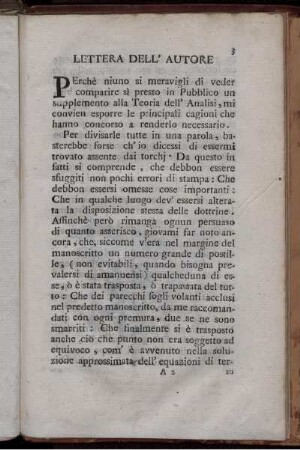 Lettera dell´ autore.