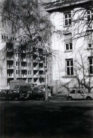 Privatgebäude, Straßen und Plätze in Karlsruhe. Adlerstraße/ Ecke Markgrafenstraße