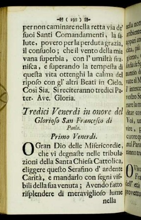 Tredici Venerdi in onore del Glorioso San Francesco di Paola.