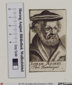Bildnis des Johannes Aepinus (eig. Huck, Hoeck oder Hoch)