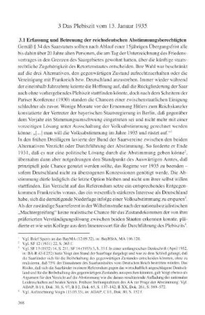 3 Das Plebiszit vom 13. Januar 1935