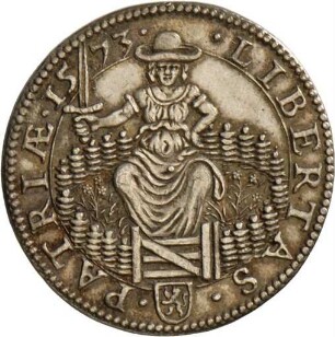 Medaille auf die Abreise des Herzogs von Alba aus den Niederlanden, 1573