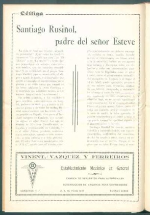 Santiago Rusiñol, padre del señor Esteve