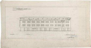 Gsaenger, Gustav; München, Romanplatz / Notburgastr.; Wohn- und Geschäftshaus Frauenhofer - Eingabeplan, Westseite (Ansicht)